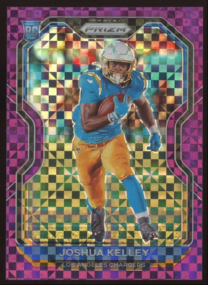 Joshua Kelley #326 2020 Panini Prizm Purple Power Prizm Rookie /49 Chargers