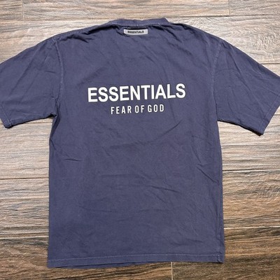 Fear of God Essentials Classic Logo Purple Shirt Double Sided Men s Size Medium