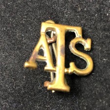 Original WW2 British Army Brass Shoulder Title ATS Auxiliary Territorial Service