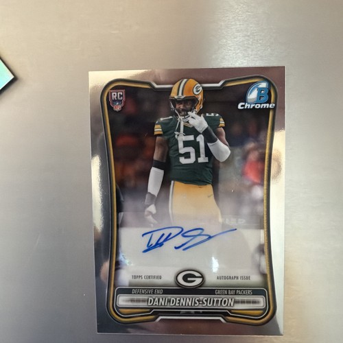 2026 Bowman Chrome Football Dani Dennis-Sutton RC Rookie AUTO (5) - Afbeelding 2 van 4