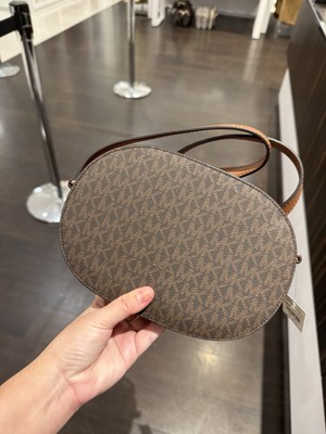 New Michael Kors Jet Set Travel Medium Oval Logo Signature