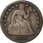 1859-P Seated Liberty Dime