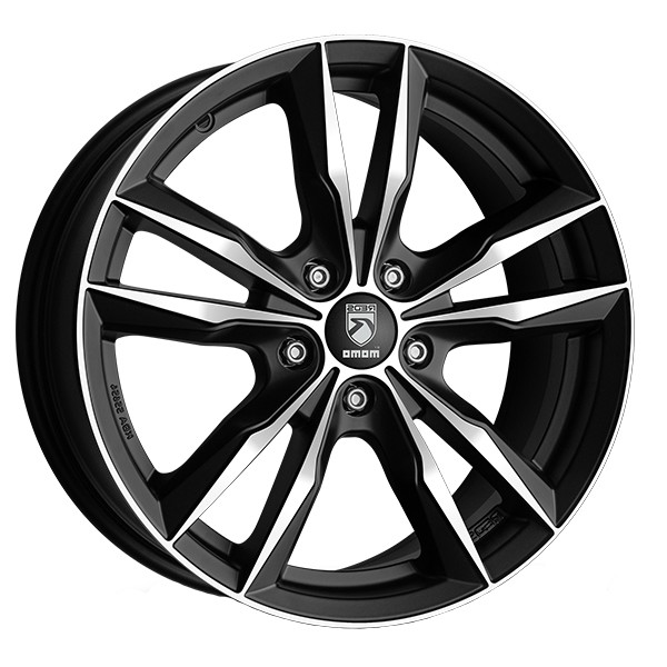 ALLOY WHEEL MOMO FAST 8X18 5X112 MATT BLACK POLISHED 6BL