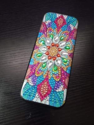 Handmade Diamond Art Eyeglasses Case Hard Shell Colorful Mandala Rhinestone New