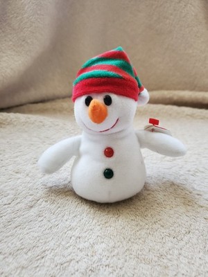 Ty Jingle Beanie Baby - CHILLER the Snowman (4 Inch) MWMTs Holiday Ornament Toy
