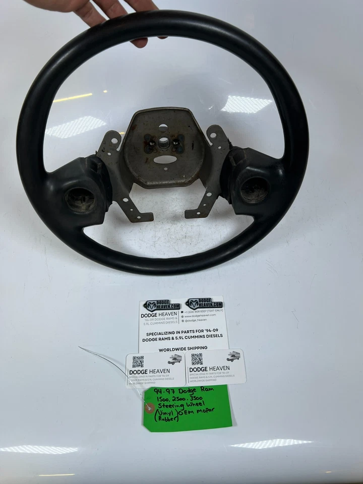 OEM Mopar 1994-1997 Dodge Ram 1500 2500 3500 volante vinilo goma Foto 2 de 4