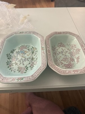 2 Adams China Singapore Bird - 9'' Oval Serving Bowl - Calyx Ware Older Backstamp