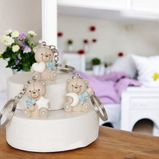 ORSETTO PORTACHIAVI LUNA SEGNAPOSTO BATTESIMO CONFETTATA