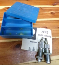 Earky 1960s PACIFIC 2-Piece Reloading Die Set for .243 Winchester Rifle