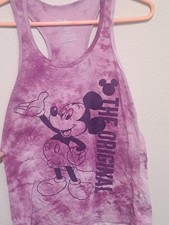 Disney Mickey Mouse Tie Dye Tank Top Juniors L 11/13 Purple The Original