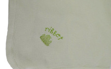Parents choice green frog ribbet baby thermal receiving blanket waffle weave
