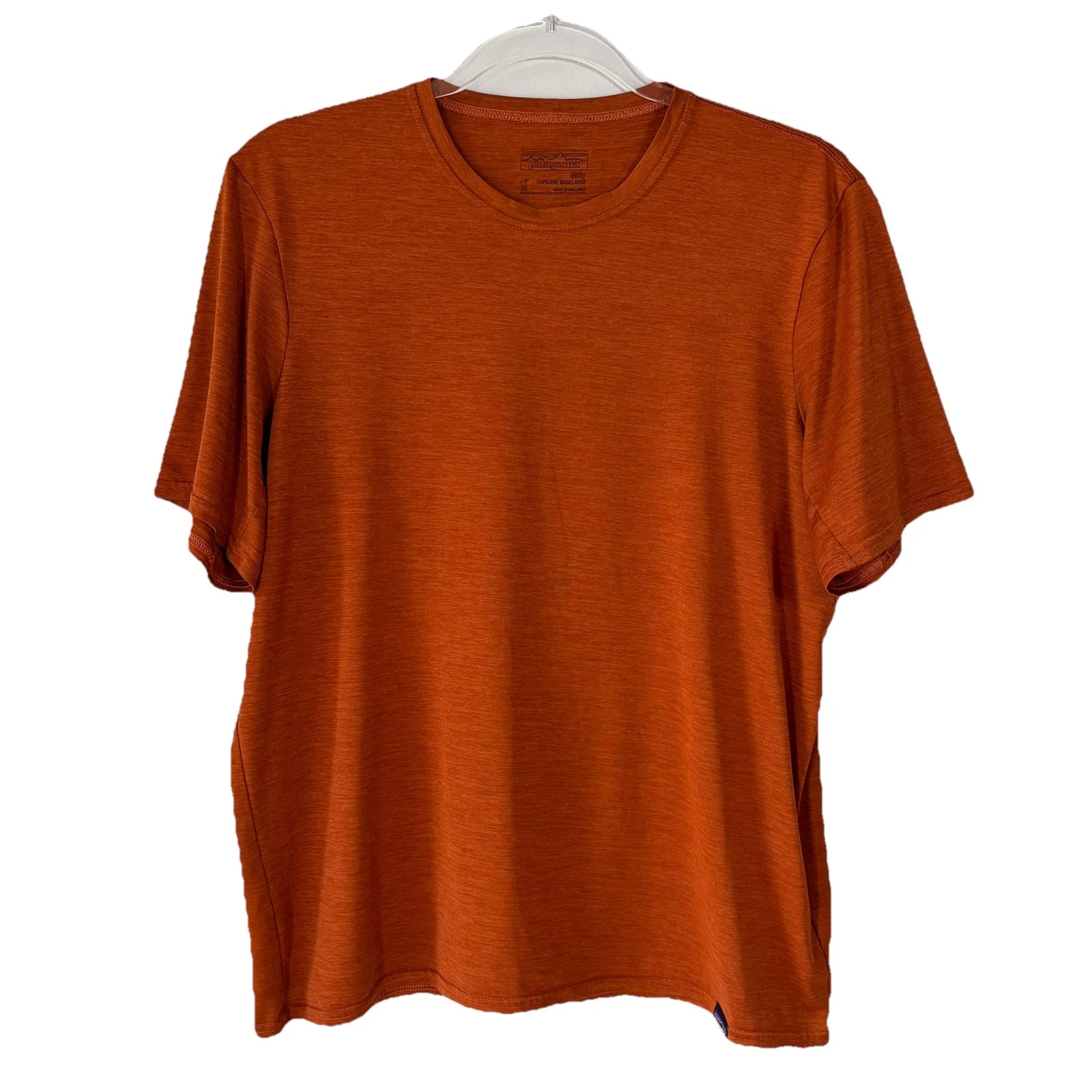 Patagonia Men’s Orange Daily Capilene Base Layer Short Sleeve from Worn Wear