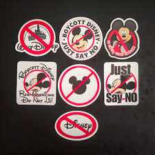 Boycott Disney Inspired Stickers No Anti Disn...