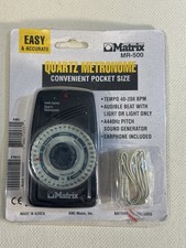 New Sealed Matrix MR-500 Compact Quartz Metronome With Earphone