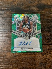 2023-24 Mosaic Scripts Green Ice Noah Clowney Rookie Auto SSP Nets RC