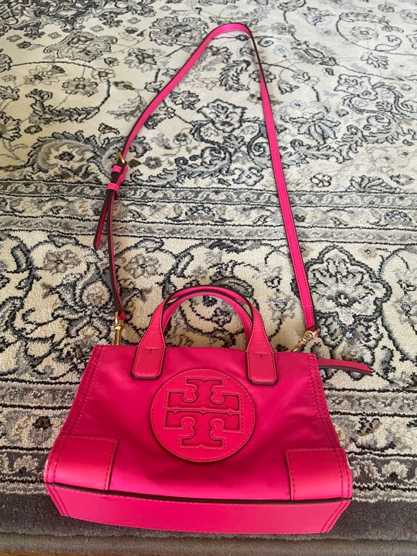 Tory Burch Handbag Shoulder Bag with Logo Nylon Pink Women's From Japan thumbnail 5