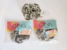 Lot of 3 - Hairpiece Scrunchy Wavy Messy Bun CAISHA Gray Mix G10F 9T60B  Elaine