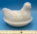 Milk Glass Hen on Nest Covered Dish by Hazel Atlas; Vintage; No cracks or chips