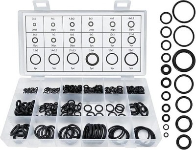 225 PCS O-Ring Assortment Kit Set, Premium Rubber Gasket AC System Seal Kits, Un