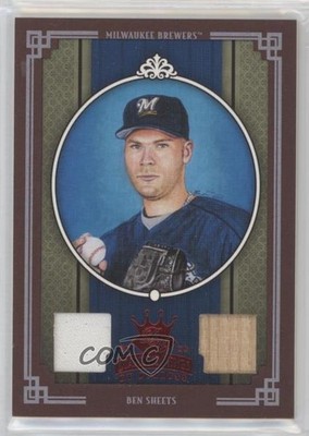 2005 Donruss Diamond Kings Red Framed Materials 74/100 Ben Sheets #124 pd6