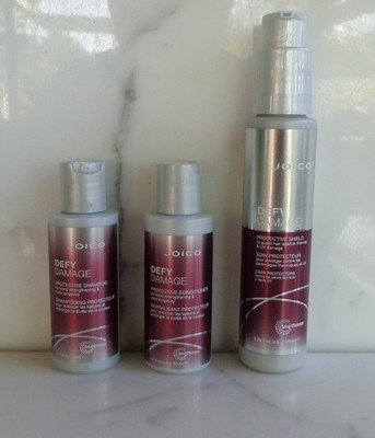 Set ofJoico Defy Damage protective shampoo, cond. 1.7 oz & Protective shield 3oz