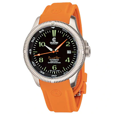 Ocean Crawler Champion Diver Barracuda schwarzes Zifferblatt