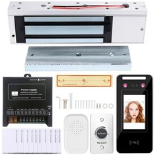 Access Control System Kit with Facial Recognition, 1200lbs Magnetic Lock, Key...