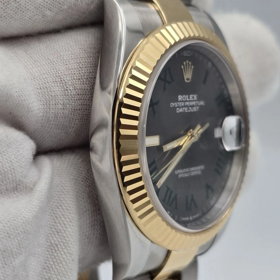 Rolex Datejust 2019 41 mm esfera Wimbledon dos tonos Oyster 126333 caja papeles Foto 3 de 4