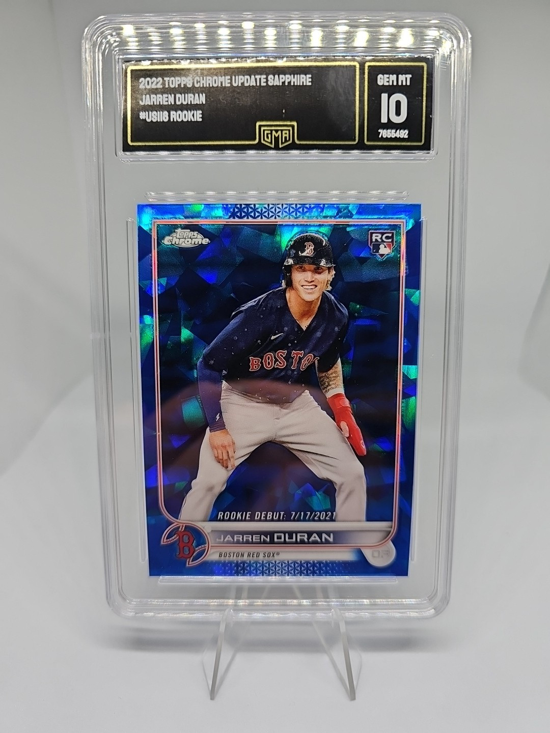 2022 TOPPS CHROME UPDATE PURPLE REFRACTOR #USC70 JARREN DURAN ROOKIE RC PSA 10