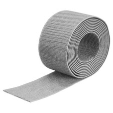 Twill Elastic Band Double-Side 2" Flat 2 Yard Flat Elastic Cord Light Grey
