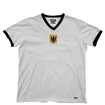 Copa Mens Sports T Shirt White V Neck Ringer XXL Vintage