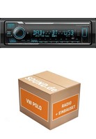Autoradio Einbaupaket Mit Kenwood Kmm BT508DAB Passend FüR Vw Polo 9N | Bluetoot