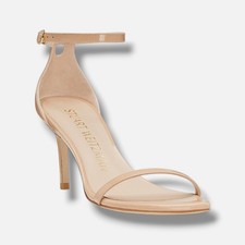 Stuart Weitzman Women's Beige Nudistcurve 75 D'Orsay Sandal Shoes Size 11B