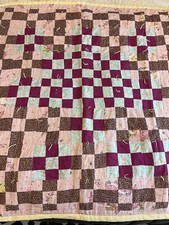 Vintage Handmade Quilt Patchwork Baby Shower Gift Cotton Crib Blanket