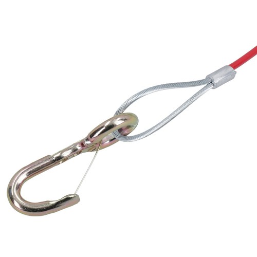 Breakaway Towing Cable For Braked Trailers Caravans Hook + Ring PVC Coated 5pc - Picture 4 of 7
