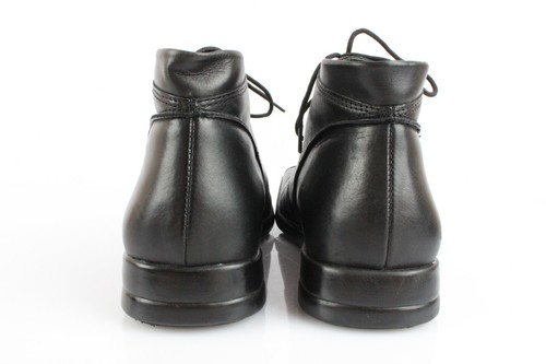 SAN MARINA Bottines Boots à Lacets Bouts carrés Cuir Noir T 38 Etat neuf - Photo 8 sur 11