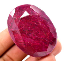 447.5 CT Natural Huge Red Ruby Certified Museum Size Treated Oval Cut Gemstone