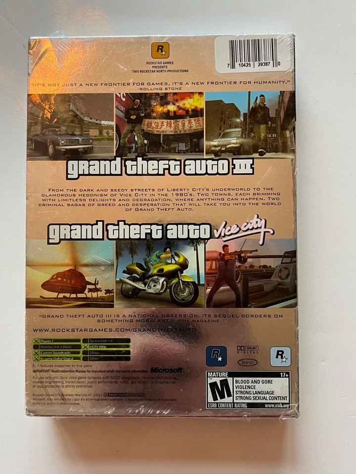 Grand Theft Auto Double Pack Microsoft Xbox 2003 GTA NEW Factory Sealed Rockstar - Image 2 of 4