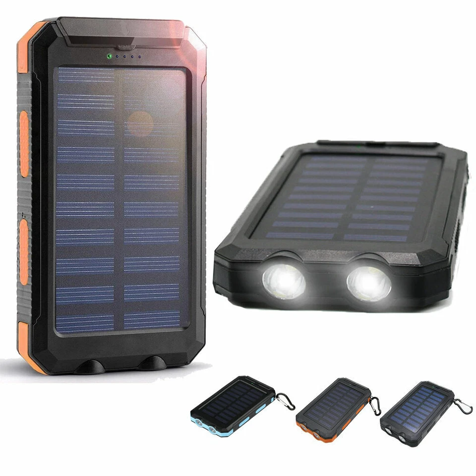 Banco de energía solar cargador portátil USB Super 10000 mAh 2025 para teléfono celular Foto 3 de 4