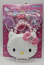 SANRIO Hello Kitty Toy Handbag including Fancy Items Mirror, Comb, Hair Elastics