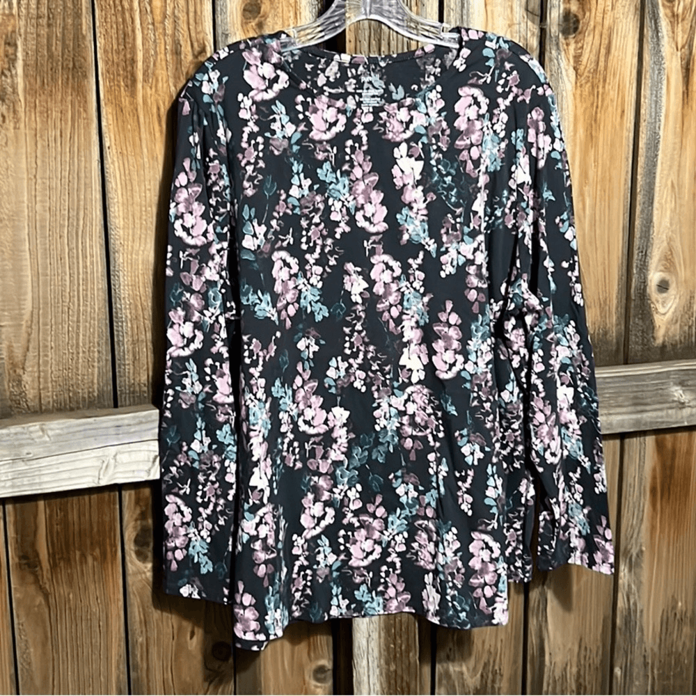 Pure Jill shirttail tee top tunic Pima cotton blend India long sleeve 2X eBay