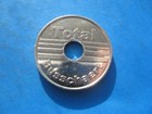 (3C6) TOTAL BUSSCHAERT EHRLE 2 PIÈCES JETON COULEUR ARGENT LAVAGE DE VOITURE 