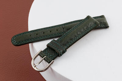 Alain Silberstein Lederarmband Armband 17mm grün green mit Dornschließe