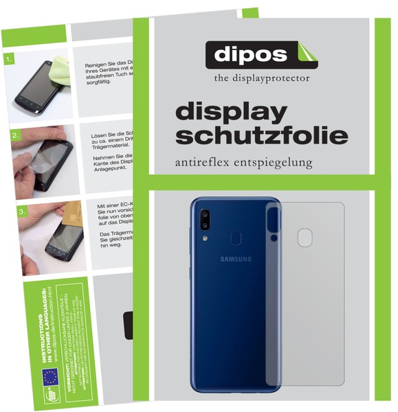 6X Schutzfolie FüR Samsung Galaxy A20 RüCkseite Matt Displayschutzfolie Folie-image
