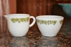 Vintage Pyrex Spring Blossom Creamer and Sugar Bowl (no lid)
