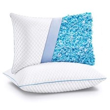Cooling Bed Pillows Queen Size Set of 2, Shredded Memory Foam Queen Pack of 2 