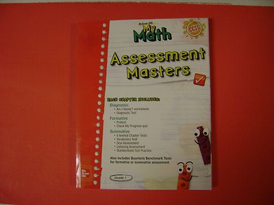 Teacher's Edition My Math Assessment Masters With Answer Keys Grade 1
