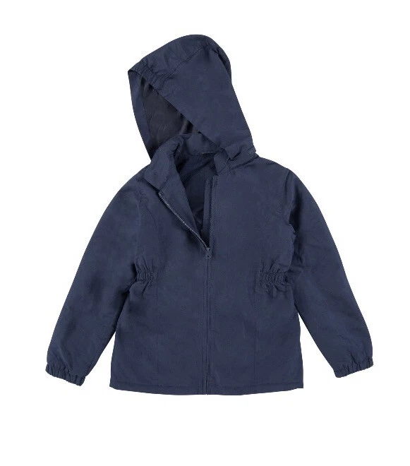 Fleece lined shop hooded nylon jacket