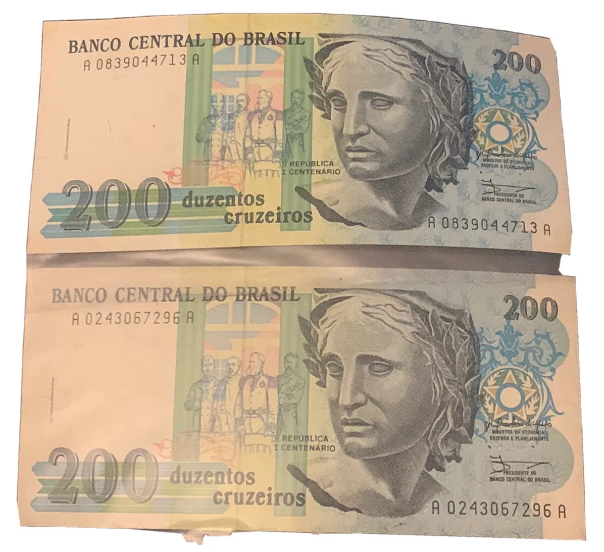 BANCO CENTRAL DO BRASIL 200 DUZENTOS CRUZEIROS UNC! - BB267UXX