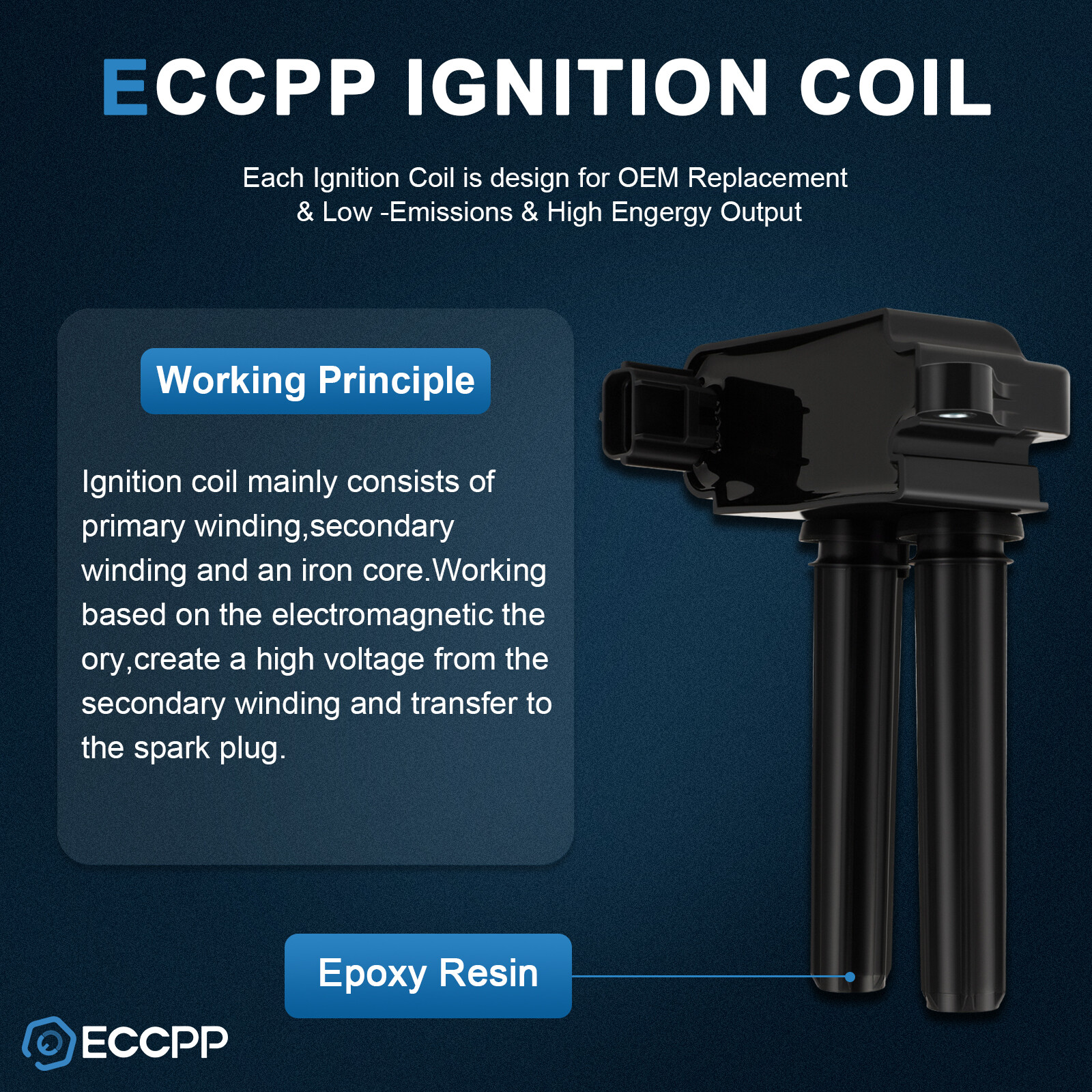 ECCPP 8 Ignition Coils For 11-22 Dodge Durango 06-22 Jeep Grand Cherokee 5.7L